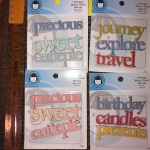 Small wood words (chipboard)